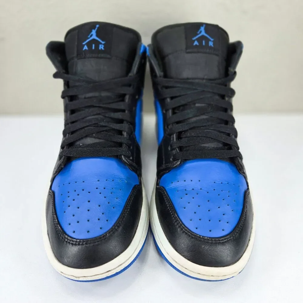 Air Jordan 1 Mid Black Royal Blue DQ8426-042 Men's Sneakers Sz 8